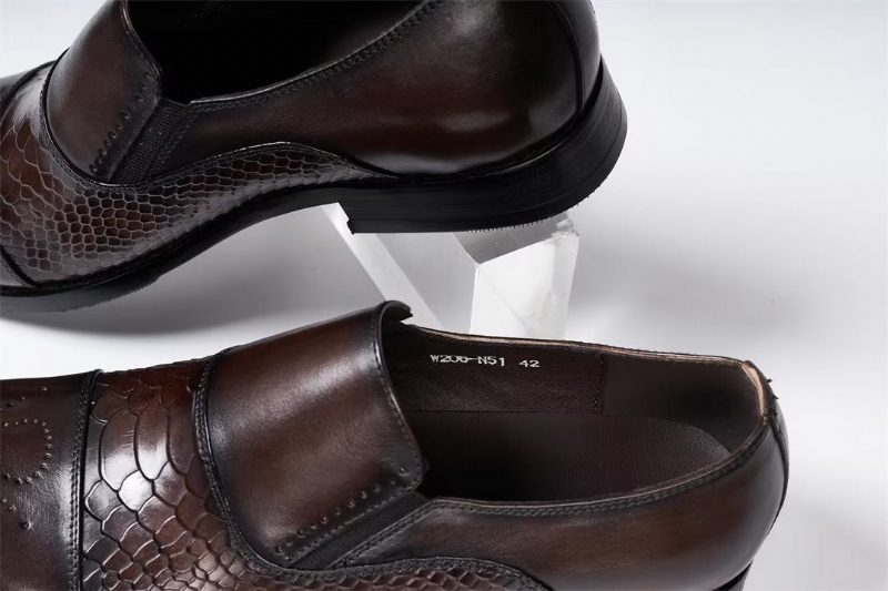 Formell Skor Herr Sophisticates Slip-on Läderelegans - Kaffe