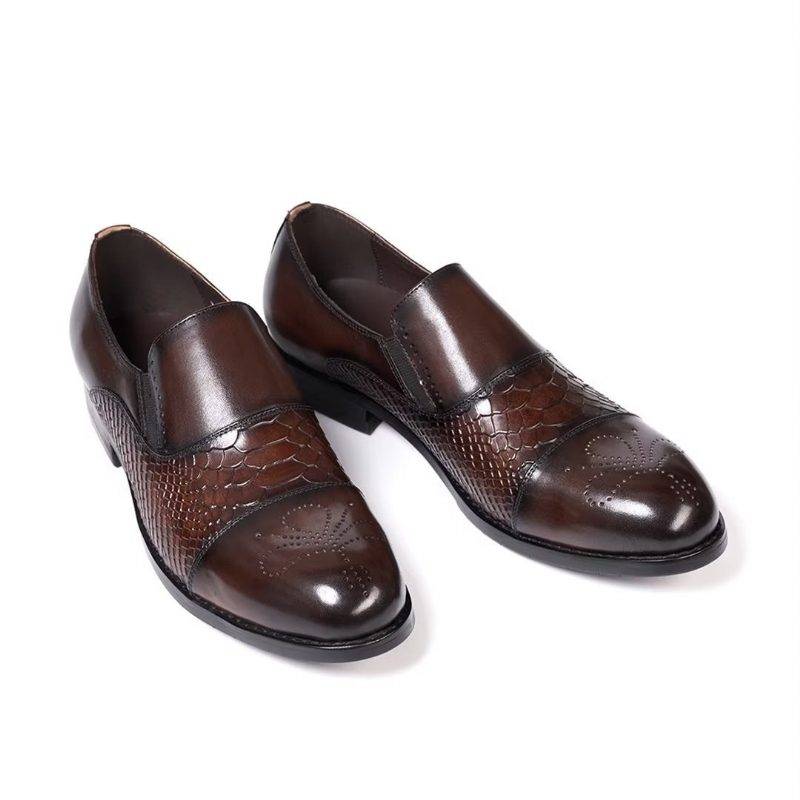 Formell Skor Herr Sophisticates Slip-on Läderelegans - Kaffe