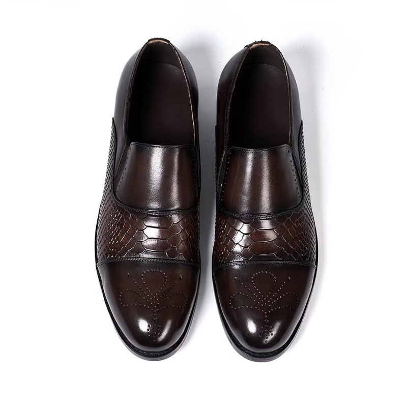 Formell Skor Herr Sophisticates Slip-on Läderelegans - Kaffe