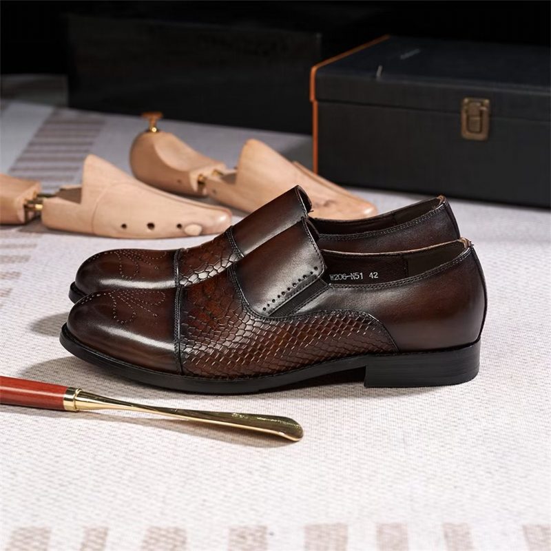 Formell Skor Herr Sophisticates Slip-on Läderelegans - Kaffe