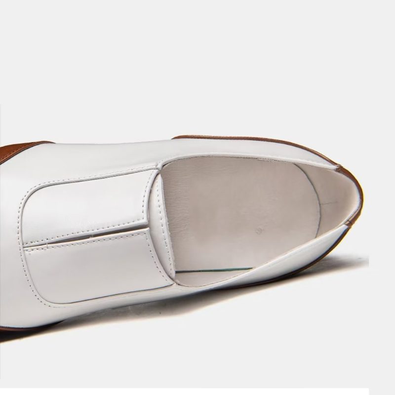 Formella Mäns Skor Chic Spetsiga Tå Slip-on Klänning - Vit