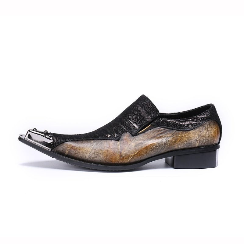 Formella Skor För Män Eleganza Exotic Dress Loafers - Kaffe