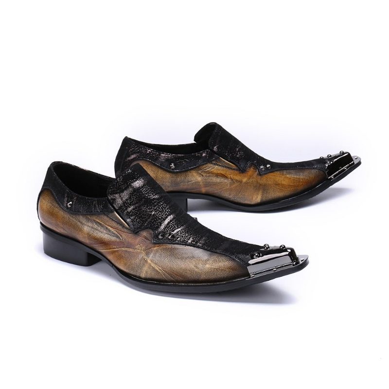 Formella Skor För Män Eleganza Exotic Dress Loafers - Kaffe