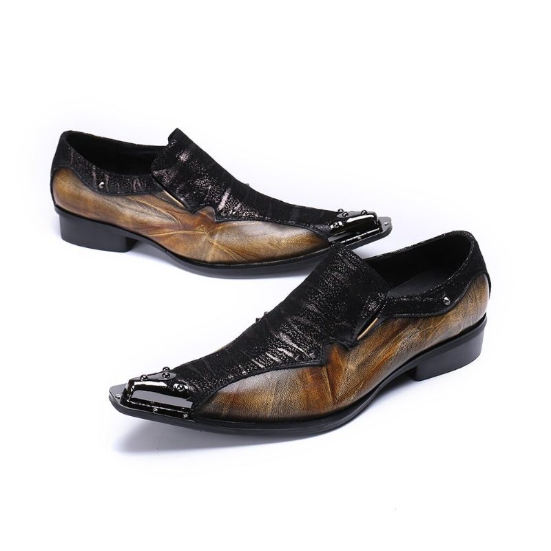 Formella Skor För Män Eleganza Exotic Dress Loafers - Kaffe