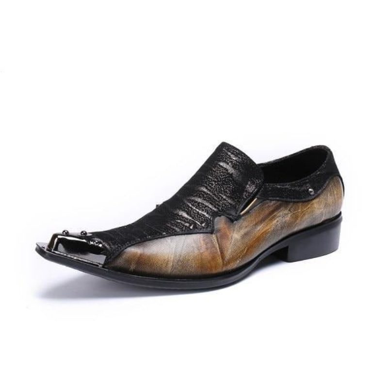 Formella Skor För Män Eleganza Exotic Dress Loafers - Kaffe