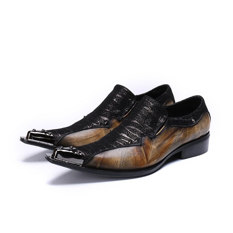 Formella Skor För Män Eleganza Exotic Dress Loafers - Kaffe