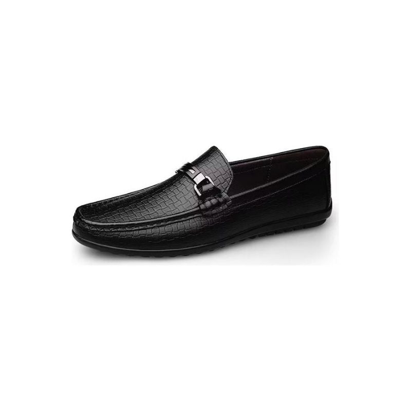 Fritidsskor För Män Chic Pu Slip-on Mockasiner Med Metallisk Stil - Svart