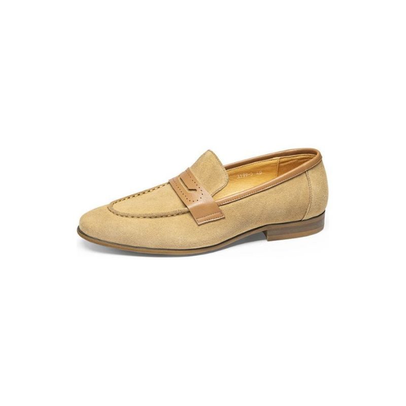 Fritidsskor För Män Elegant Läder Slip-on Business Loafers