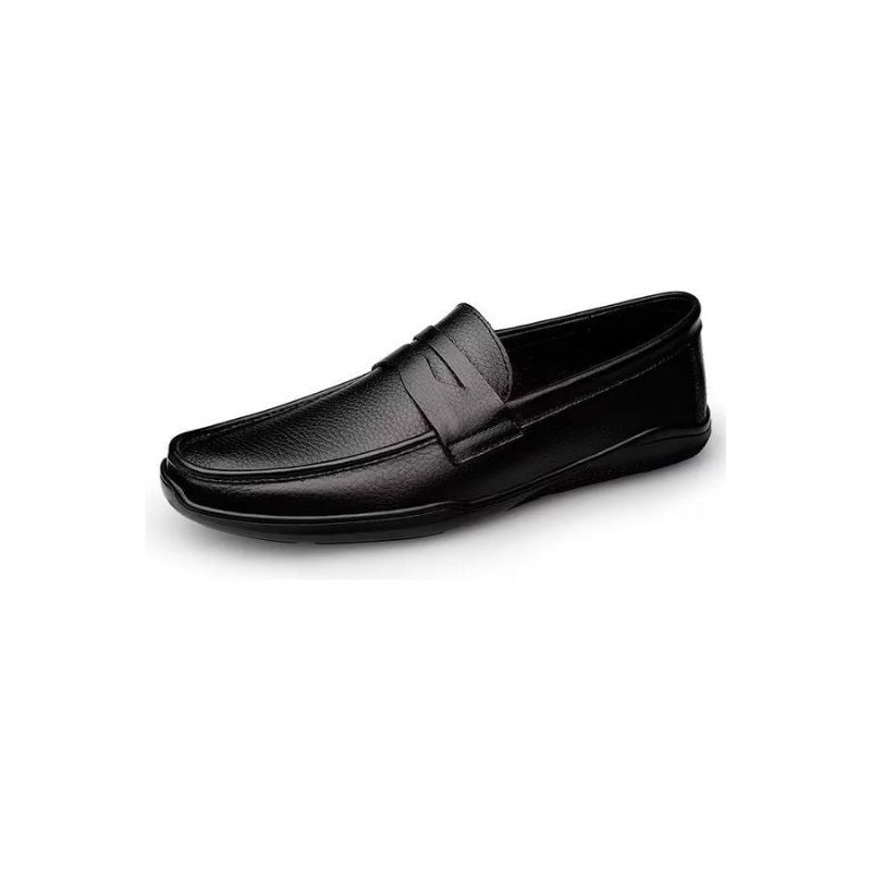 Fritidsskor För Män Eleganta Pu Slip-on Loafers Med Metallmode