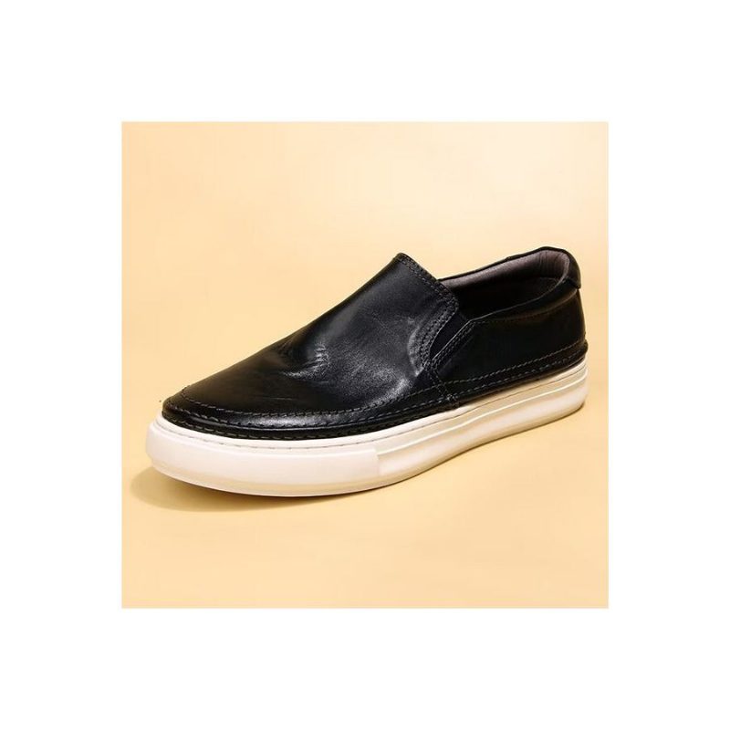 Fritidsskor För Män Eleganta Slip On High End Sneakers I Läder