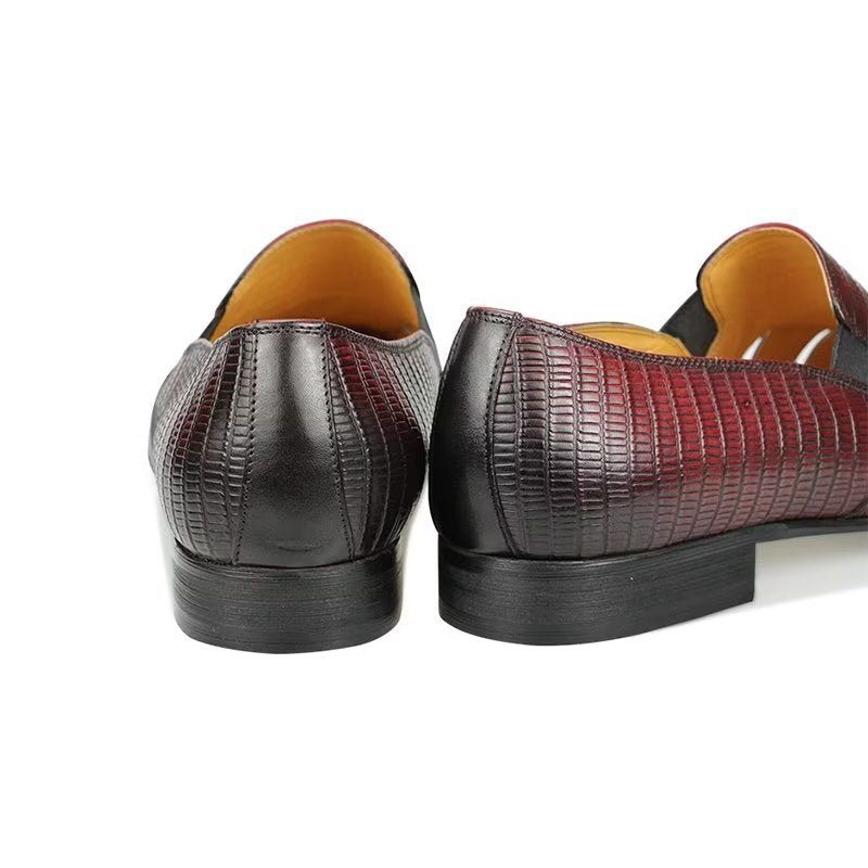 Fritidsskor För Män Exotiska Tå Slip-on Loafers I Metall - Rött