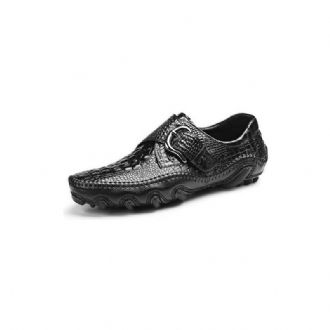 Fritidsskor För Män Lyxig Alligator Texture Penny Loafers