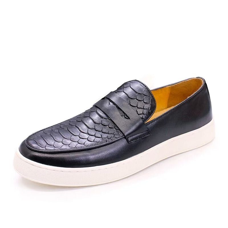 Fritidsskor För Män Slip-on Casual Skor - Svart