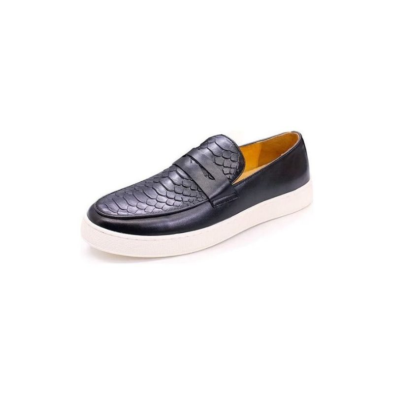 Fritidsskor För Män Slip-on Casual Skor - Svart