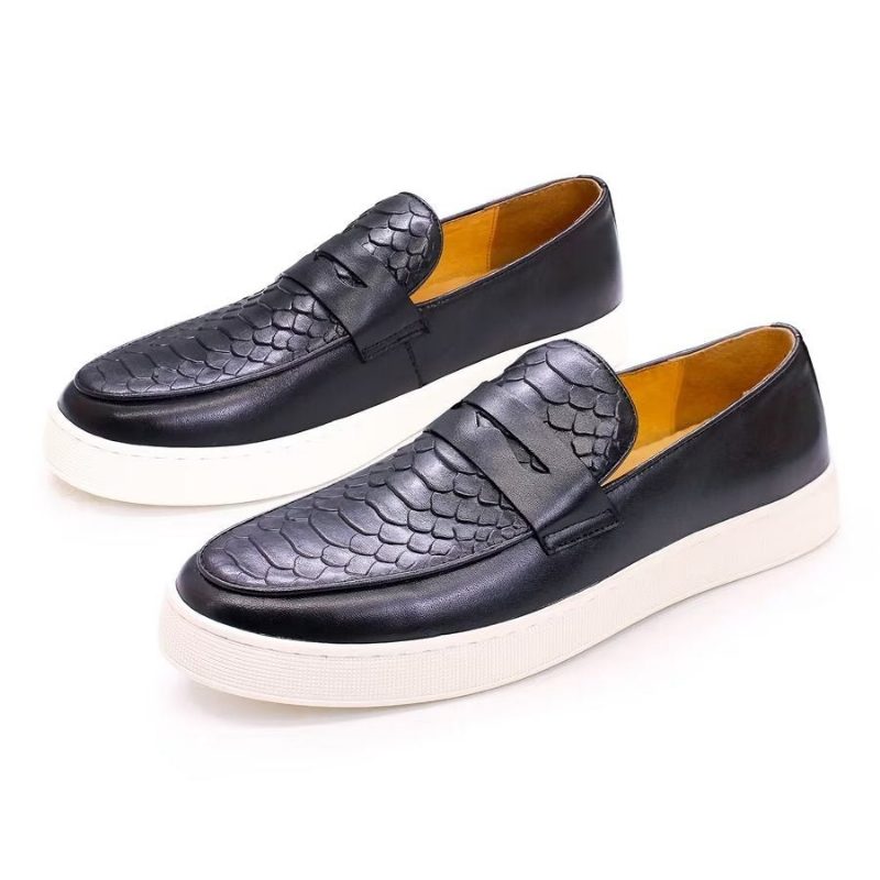 Fritidsskor För Män Slip-on Casual Skor - Svart