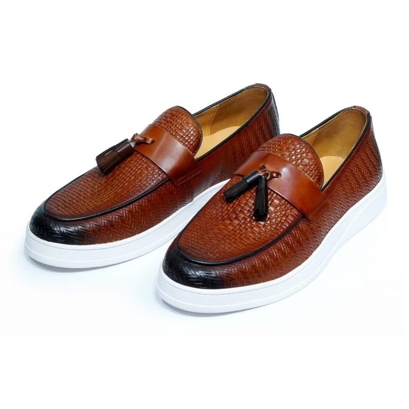 Fritidsskor För Män Slip-on Elegance - Brun