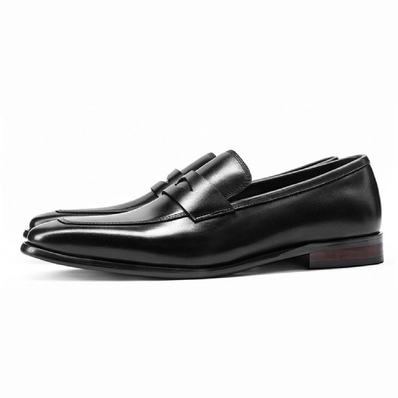 Herr Loafers Exotiska Spetsiga Brogue-skor - Svart