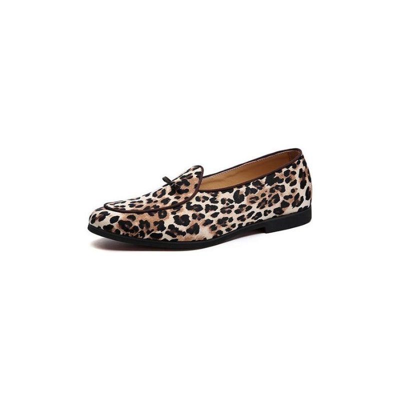 Herr Loafers Leopard Luxury Spänne Rem Designer Bröllopsskor