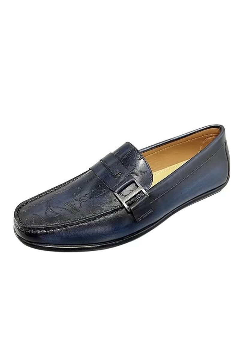 Herr Loafers Luxury Cow Leather Dress Flats - Brun