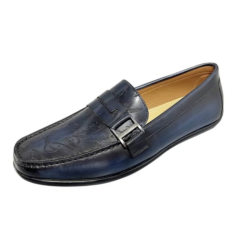 Herr Loafers Luxury Cow Leather Dress Flats - Brun