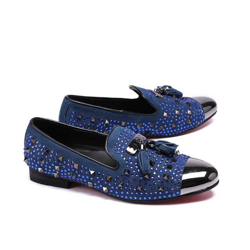 Herr Loafers Rivet Detail Dress - Blå