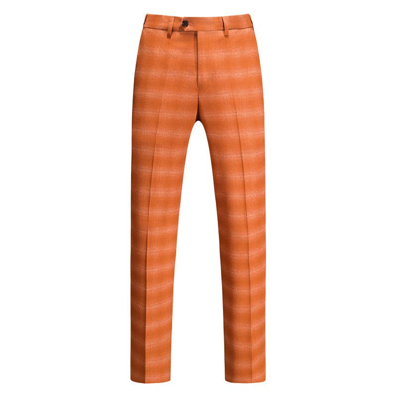 Herrkostymer Skinny Zipper Fly 3-delad Kostym - Orange