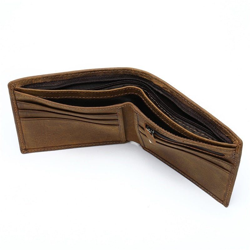 Herrplånböcker Exotic Zipper Bifold-plånbok - Kaffe