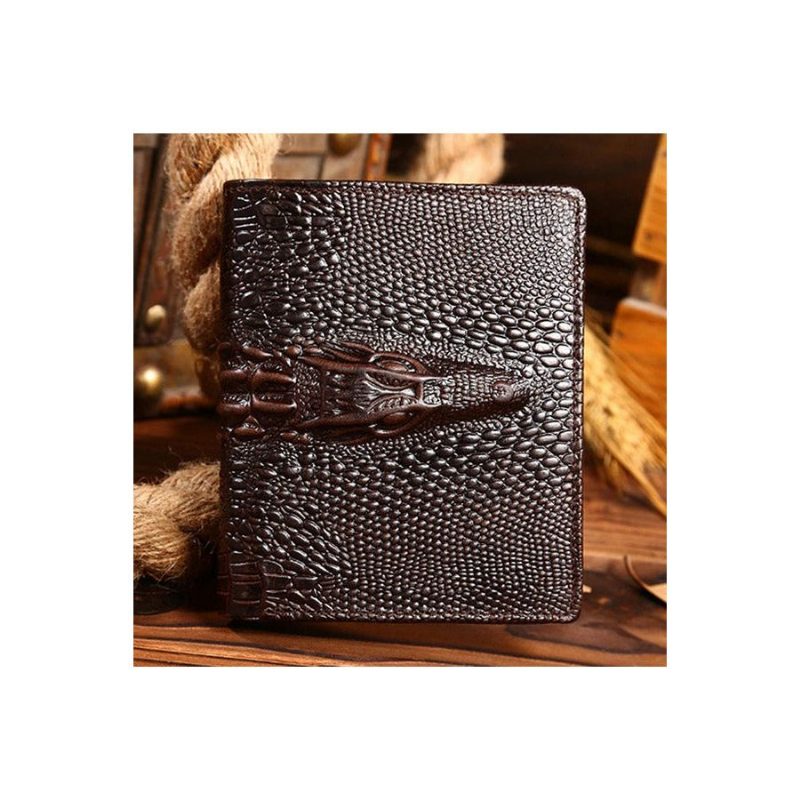 Herrplånböcker Lyxig Croctex Cowhide Clutch-plånbok