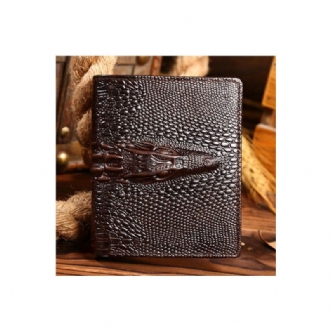 Herrplånböcker Lyxig Croctex Cowhide Clutch-plånbok