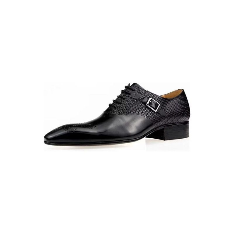 Herrskor Elegant Brudgum Brogue Läder Snörningsbröllopsskor