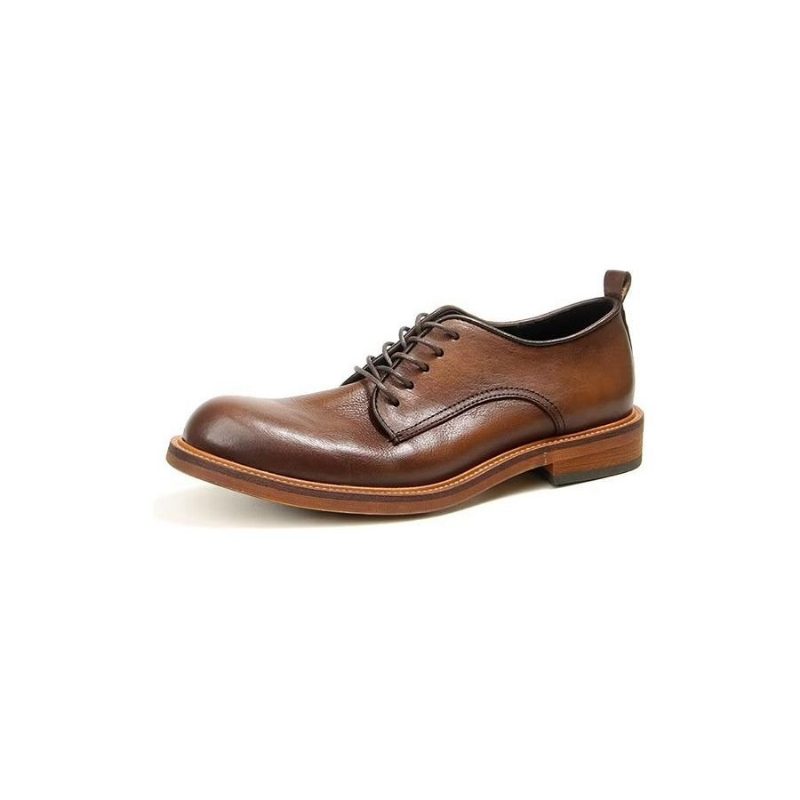 Herrskor Elegant Retro Brogue Läderklänning Oxford Skor - Brun