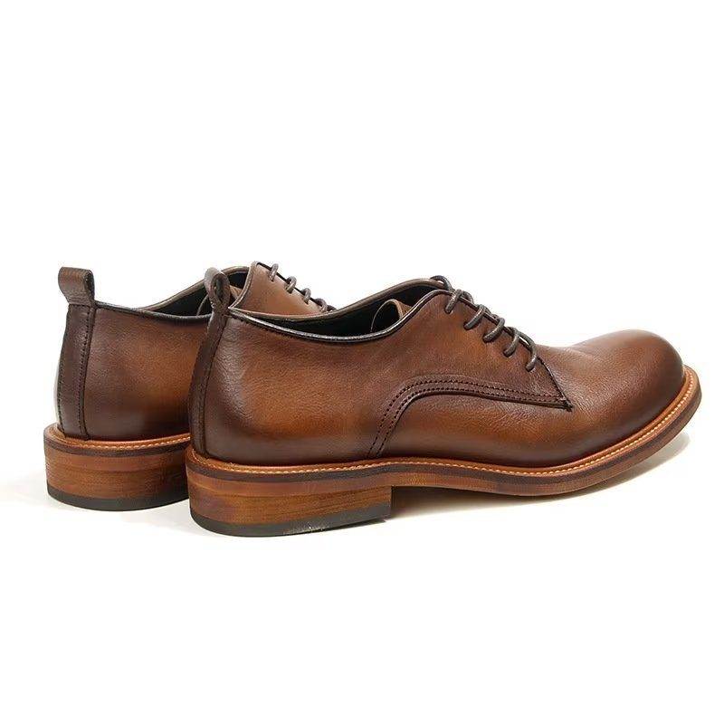 Herrskor Elegant Retro Brogue Läderklänning Oxford Skor - Brun