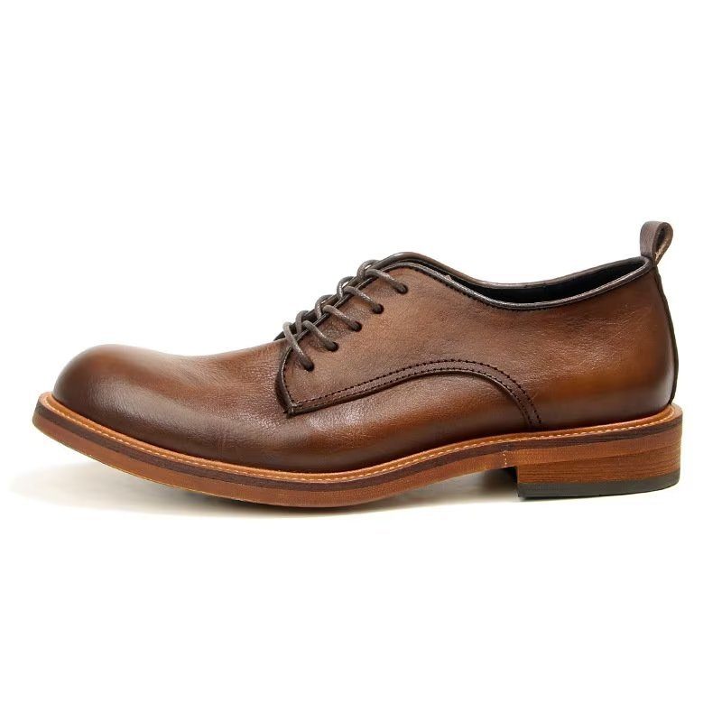 Herrskor Elegant Retro Brogue Läderklänning Oxford Skor - Brun