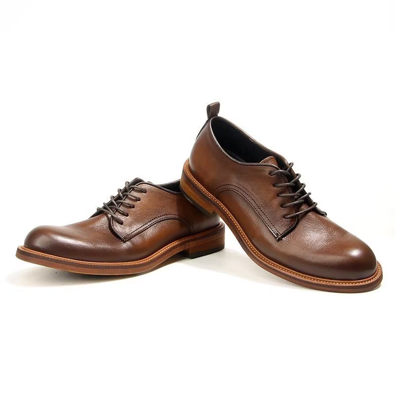 Herrskor Elegant Retro Brogue Läderklänning Oxford Skor - Brun