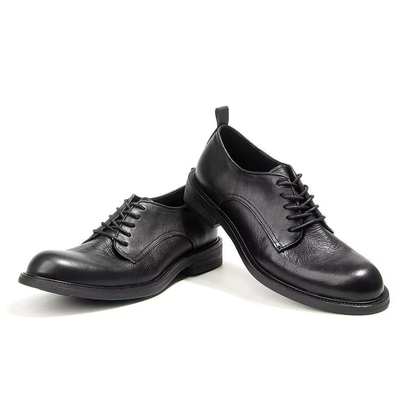 Herrskor Elegant Retro Brogue Läderklänning Oxford Skor - Svart