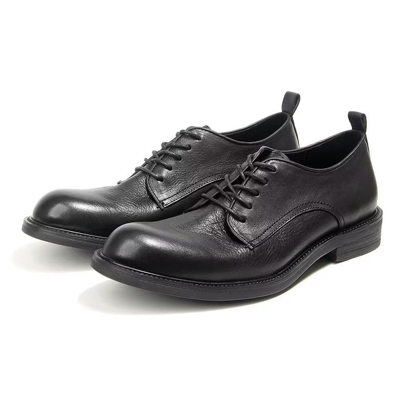 Herrskor Elegant Retro Brogue Läderklänning Oxford Skor - Svart