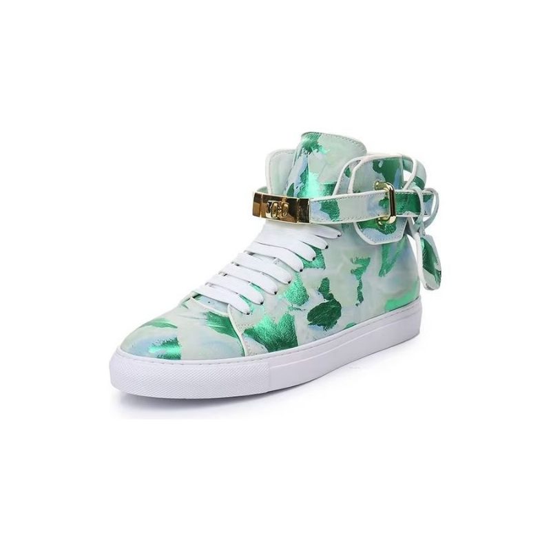 Herrsneakers Graffiti Artisan Cow Leather High Top Sneaks