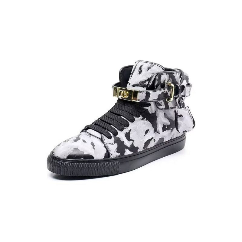 Herrsneakers Graffiti Vogue Cowhide High Top Sneakers - Flerfärgad