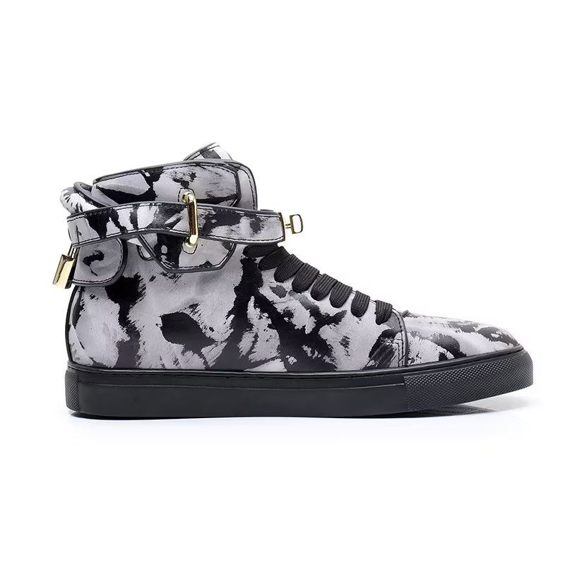 Herrsneakers Graffiti Vogue Cowhide High Top Sneakers - Flerfärgad