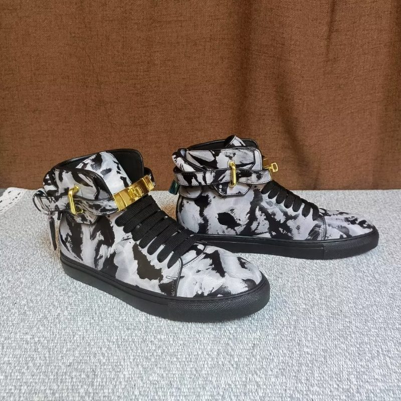 Herrsneakers Graffiti Vogue Cowhide High Top Sneakers - Flerfärgad