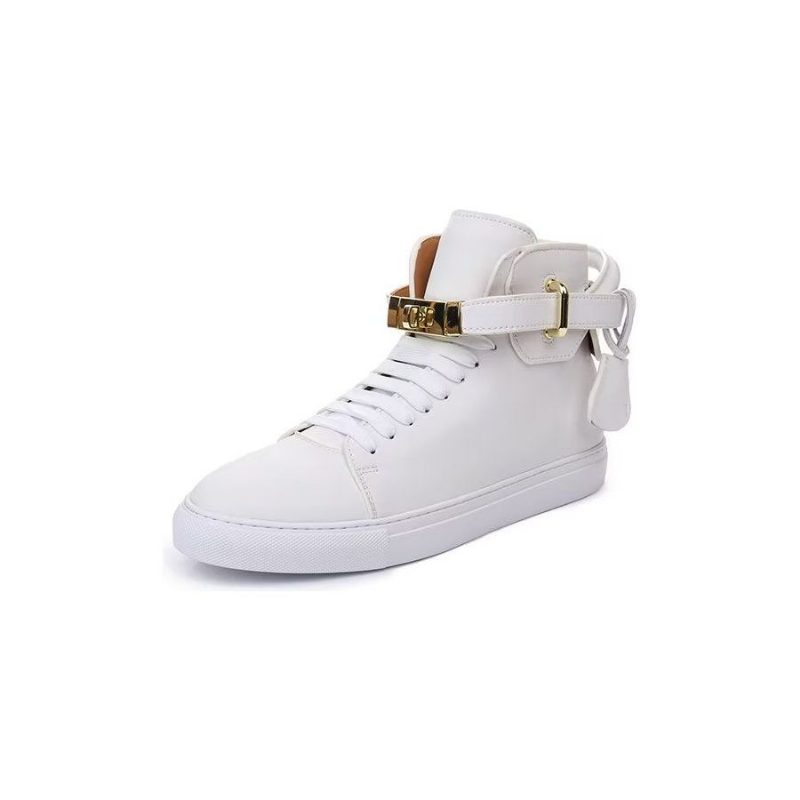 Herrsneakers Metallic Elegance High Tops - Vit