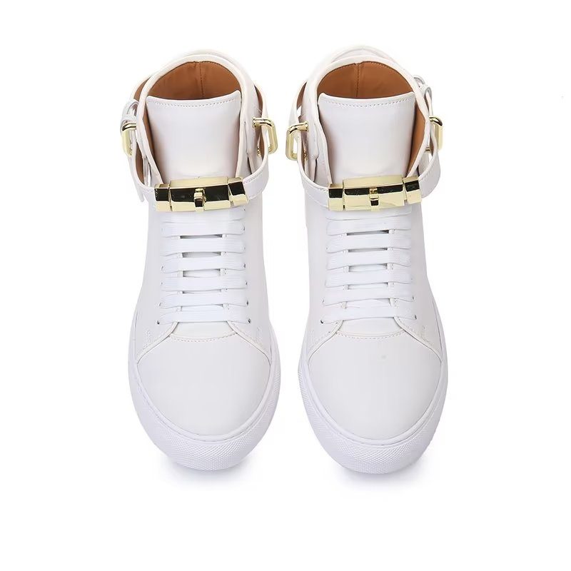 Herrsneakers Metallic Elegance High Tops - Vit