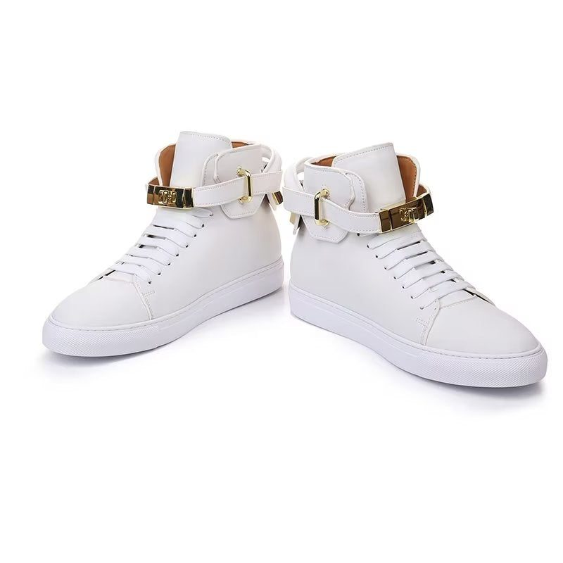 Herrsneakers Metallic Elegance High Tops - Vit