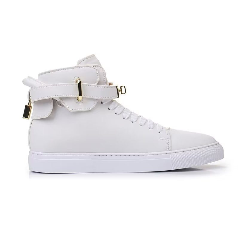 Herrsneakers Metallic Elegance High Tops - Vit