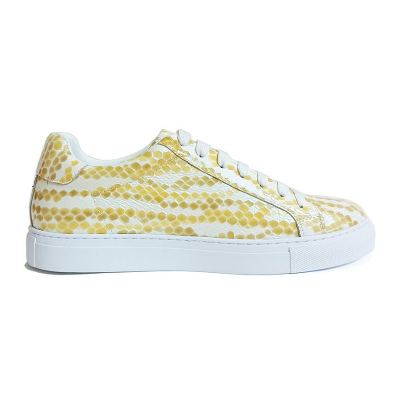 Herrsneakers Textured Sneakers Platform - Guld