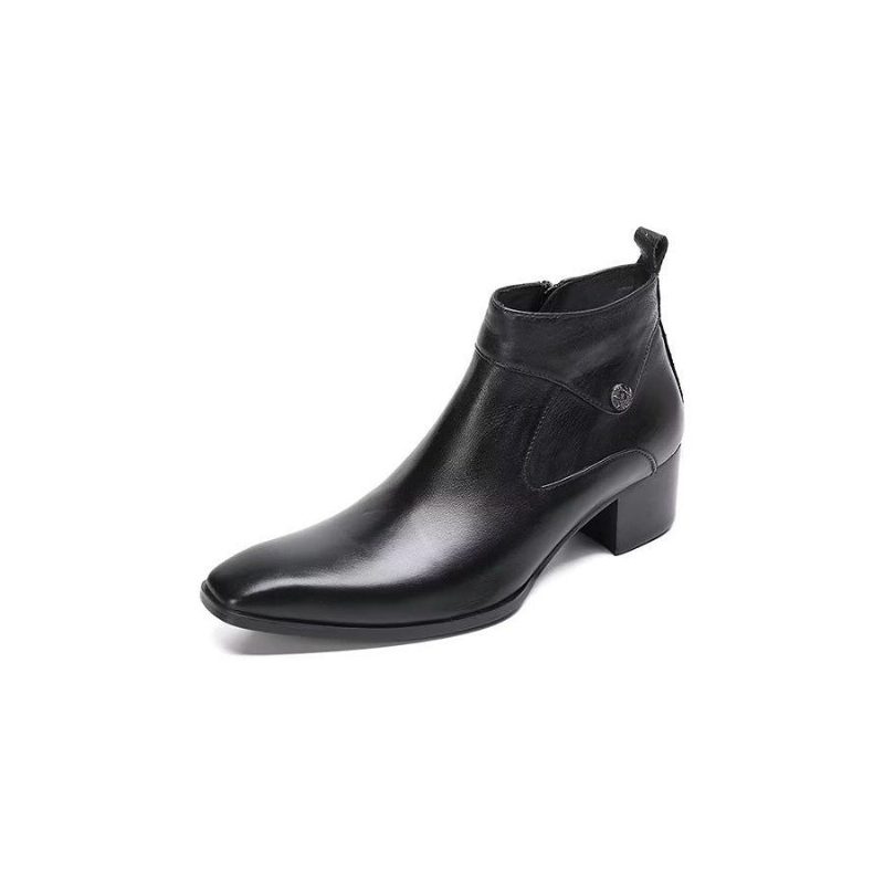 Herrstövlar Chic Leather Square Toe Dress Boots