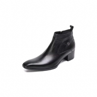 Herrstövlar Chic Leather Square Toe Dress Boots