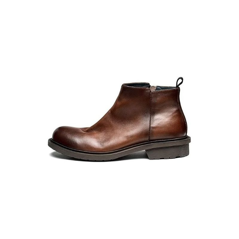 Herrstövlar Chic Slip On Ankel Boots - Kaffe