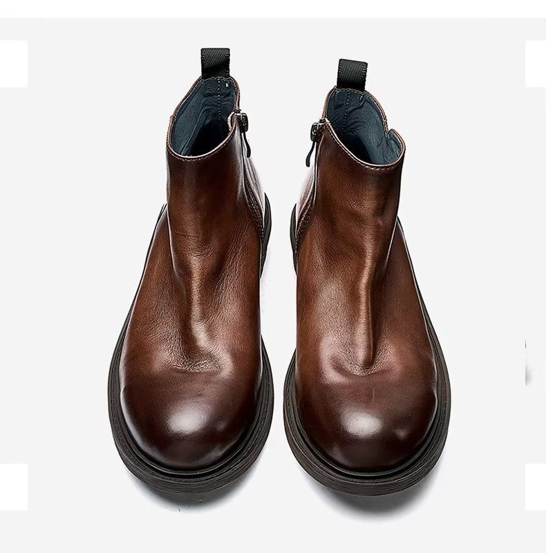 Herrstövlar Chic Slip On Ankel Boots - Kaffe