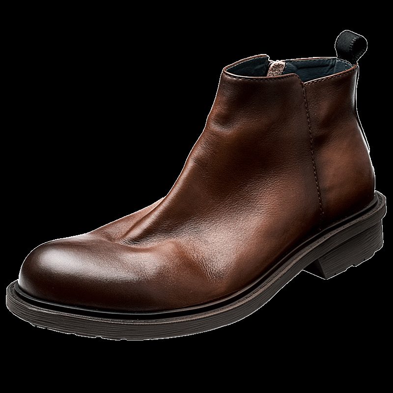 Herrstövlar Chic Slip On Ankel Boots - Kaffe